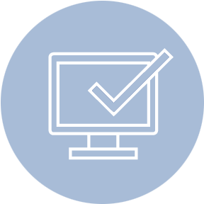 PC-Icon mit Häkchen – Bildungsurlaubsanbieter in Schleswig-Holstein vergleichen